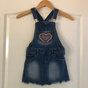 Rainbow Heart Overall Dress